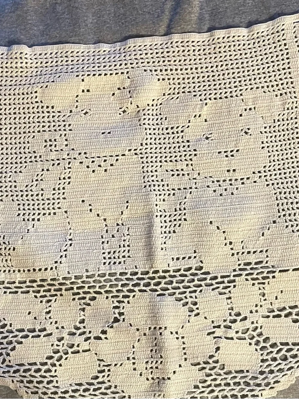 Vintage Filet Crochet Scottie Dog Chair Set (3pc) 🐶